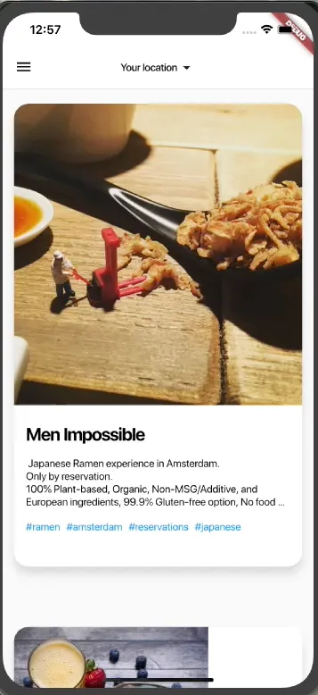 Veganbase: screenshot